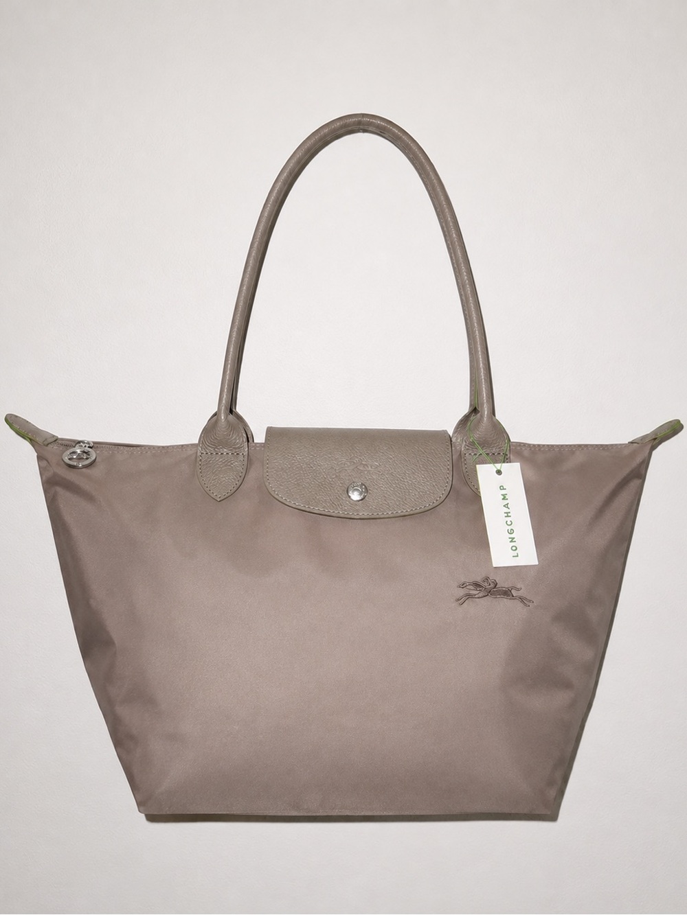 Longchamp Le Pliage Large Tote - Brown/taupe green accent eco bag - Picture 2 of 5